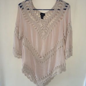 Tan loose woven shirt!